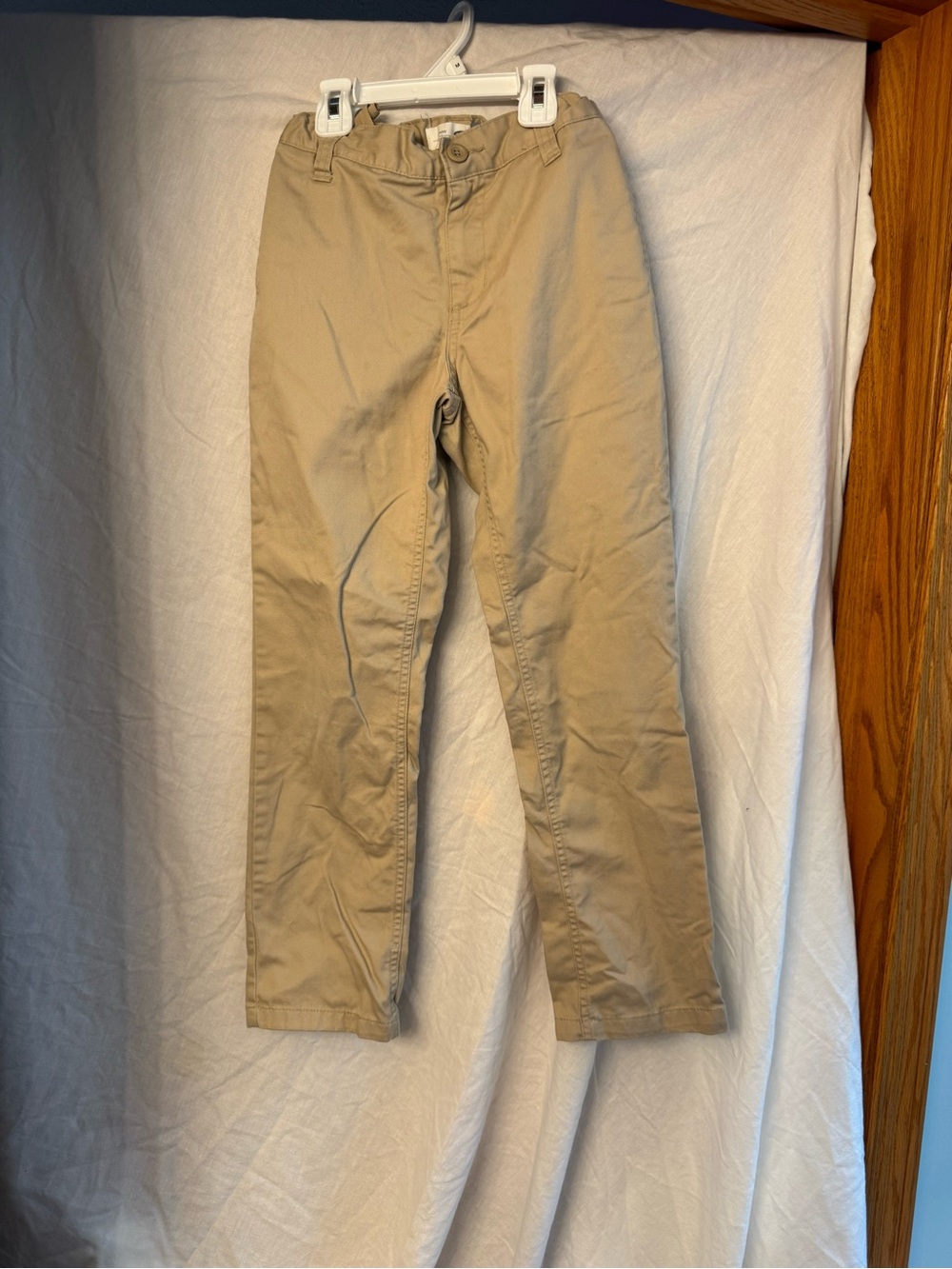 Old Navy Tan Khaki Straight Skinny Boy’s Chinos with Adjustable Waist